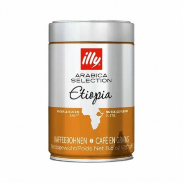 Кофе в зернах ILLY "Etiopia" ИТАЛИЯ, 250 г, в жестяной банке, арабика 100%, ИТАЛИЯ, 7004